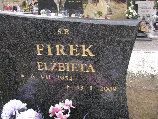 Elżbieta Firek  1954 Łętownia - Grobonet - Wyszukiwarka osób pochowanych